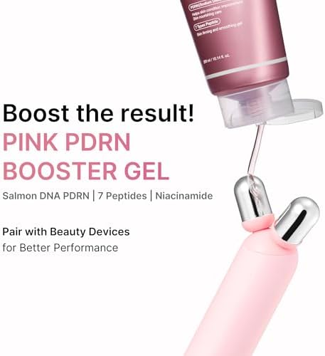 Pink 3-In-1 Device & Skincare Set: Mini Booster Pro plus Full Set, PDRN Jelly to Foam Cleanser and PDRN Booster Gel | Cleanse, Boost & Clear Pores for Radiant, Smooth Skin | Korean Device