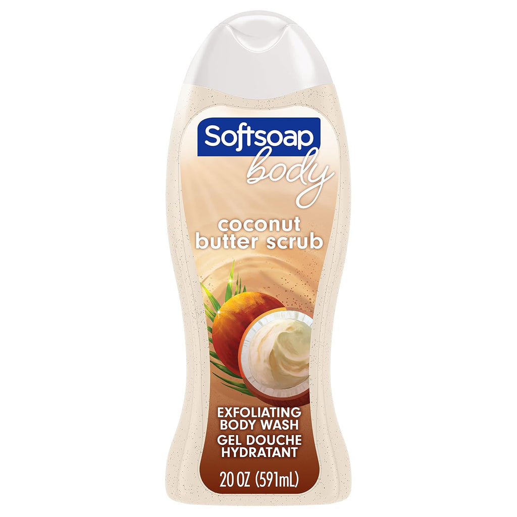 Body Wash Exfoliating Scrub, Coconut Butter Scent, 20 Oz Bottle