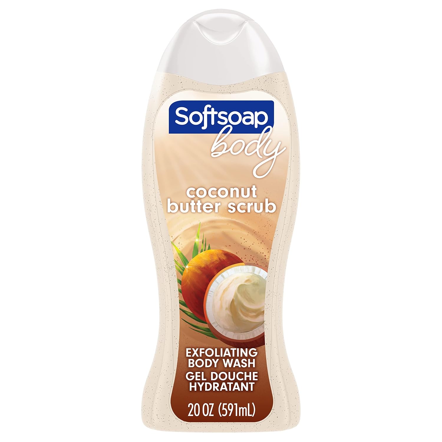 Body Wash Exfoliating Scrub, Coconut Butter Scent, 20 Oz Bottle