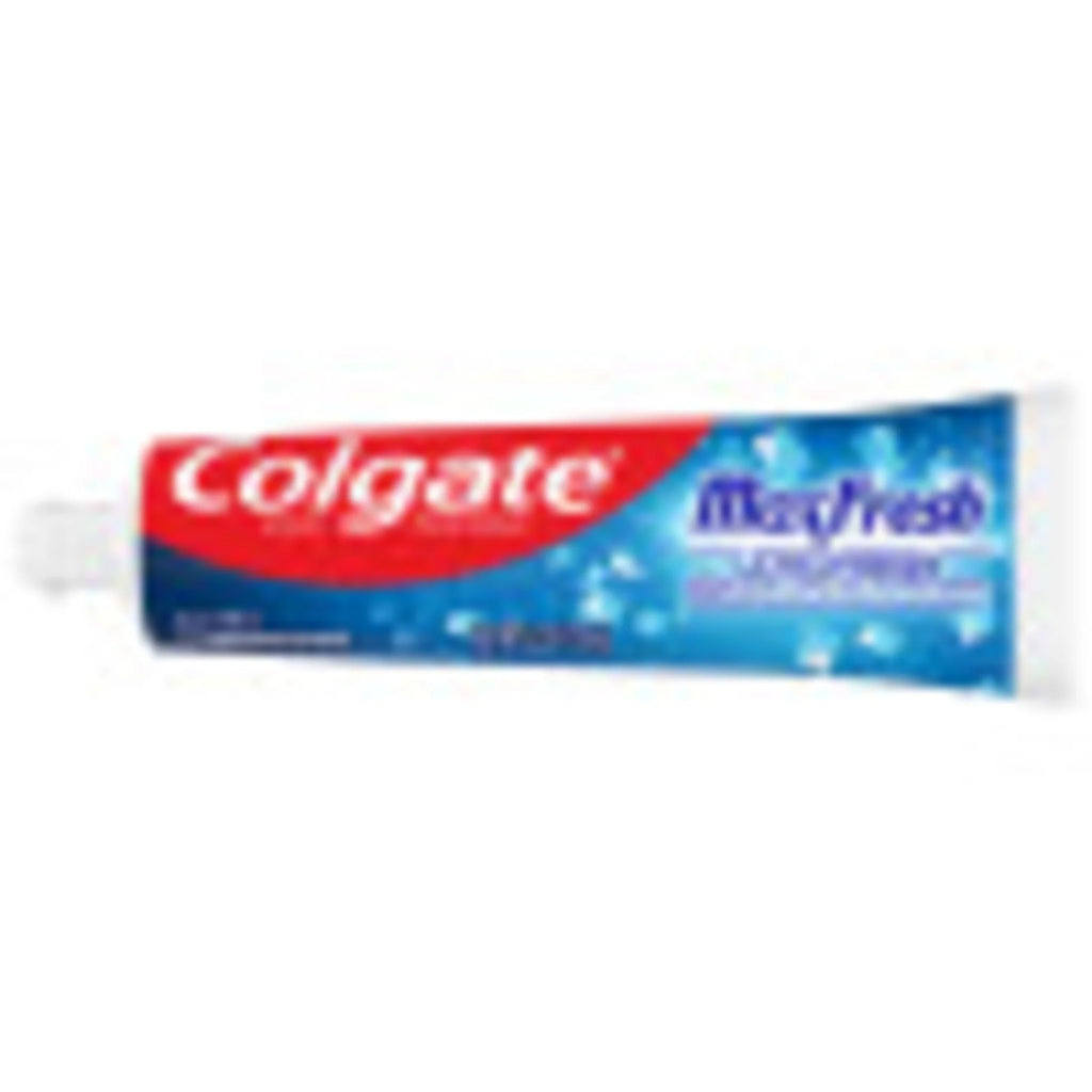 Max Fresh with Whitening Toothpaste with Mini Breath Strips, Cool Mint Toothpaste for Bad Breath, 6.3 Oz Tube
