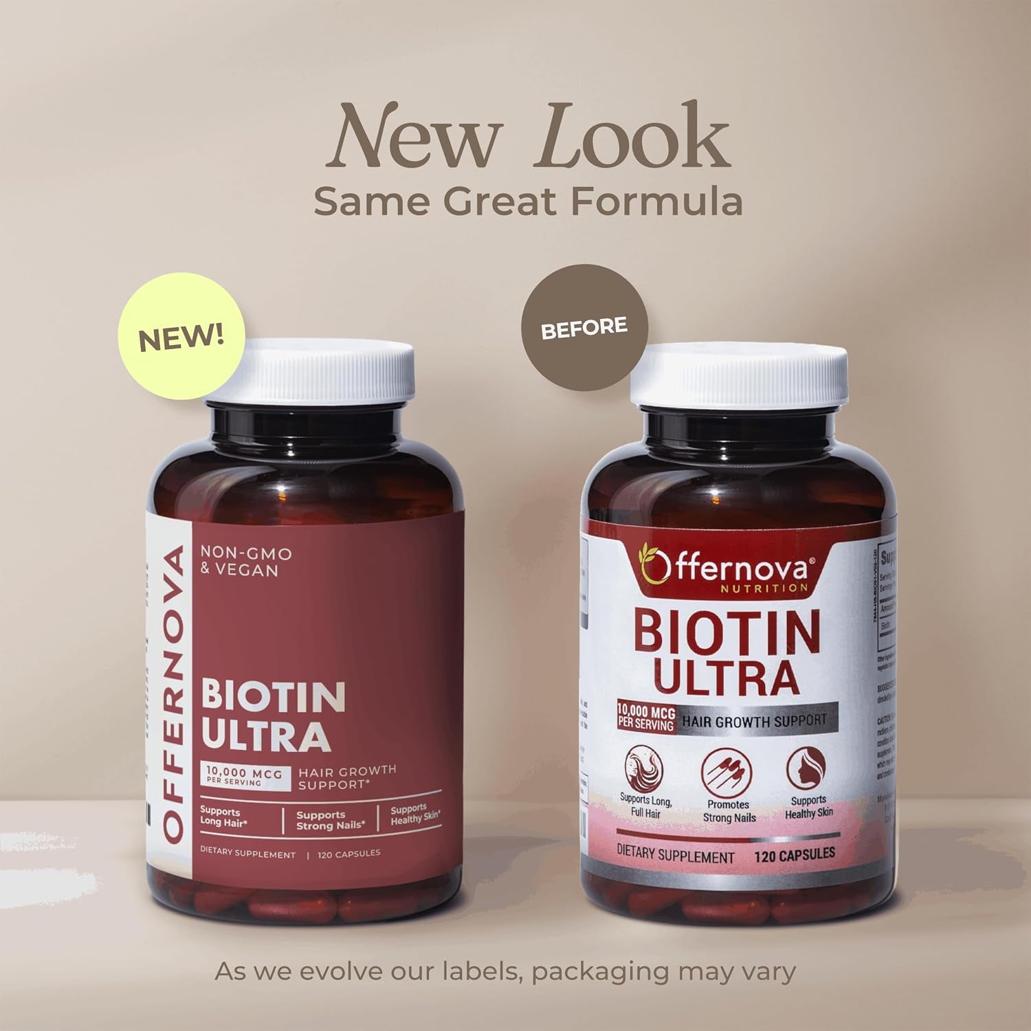 Biotin Ultra - Vitaminas Para El Cabello Con Biotina - Pastillas Para Crecimiento Del Pelo Y Barba | Fortalece El Pelo Piel Y Unas - 120 Tabletas